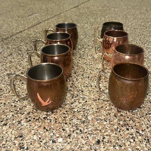 Fever Tree Moscow mule copper mugs for cocktails. 9 total. - Picture 1 of 6